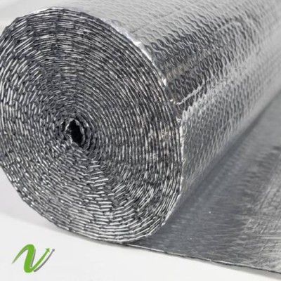 Fireproof Aluminium Foil Heat Insulating Material / Two Side Aluminium Foil Insulation With 4 Mm Pe Air Bubble Layer